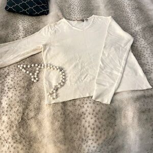 Croft and Barrow cream, long sleeve V neck sweater